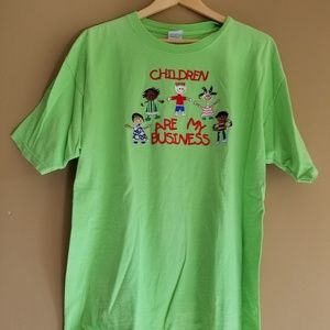 GILDAN, Green, Tee, teacher shirt